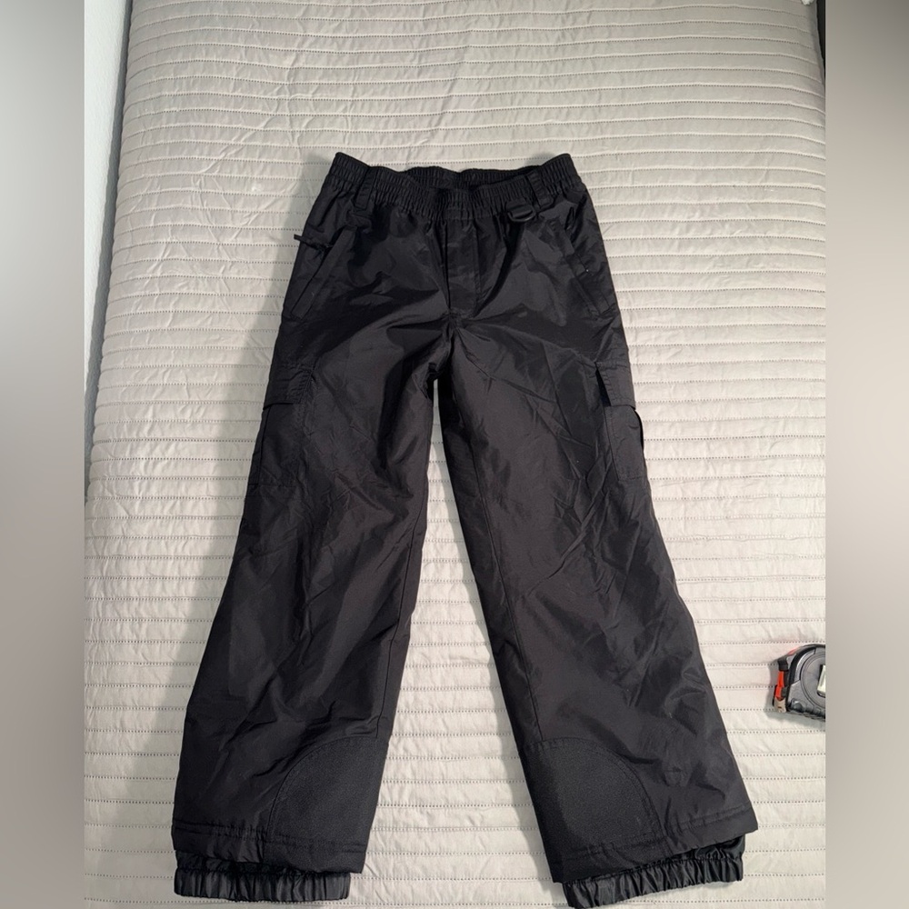 Sport Essentials Cargo Snow ski Pants Kids Sz 10 Black Insulated Winter Outdoor